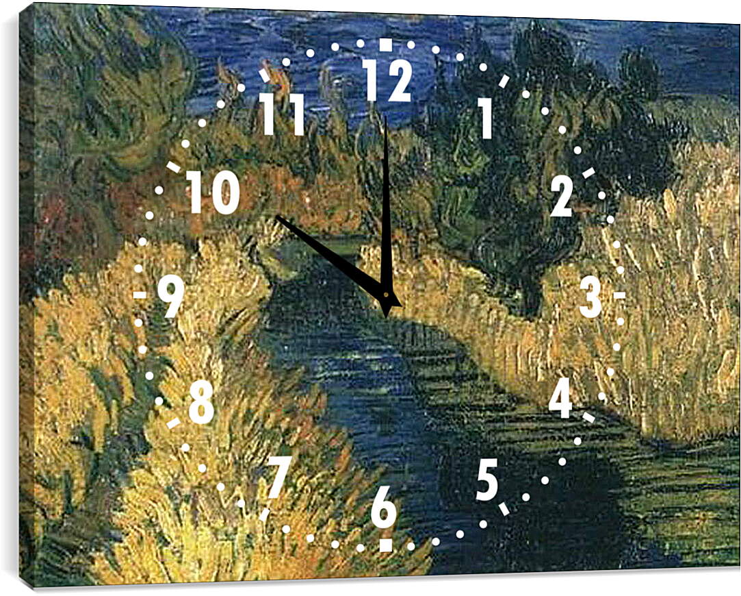 Часы картина - Le petit ruissseau. Винсент Ван Гог