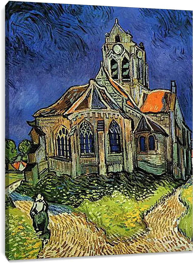 Постер и плакат - The Church at Auvers - Церковь в Овере. Винсент Ван Гог