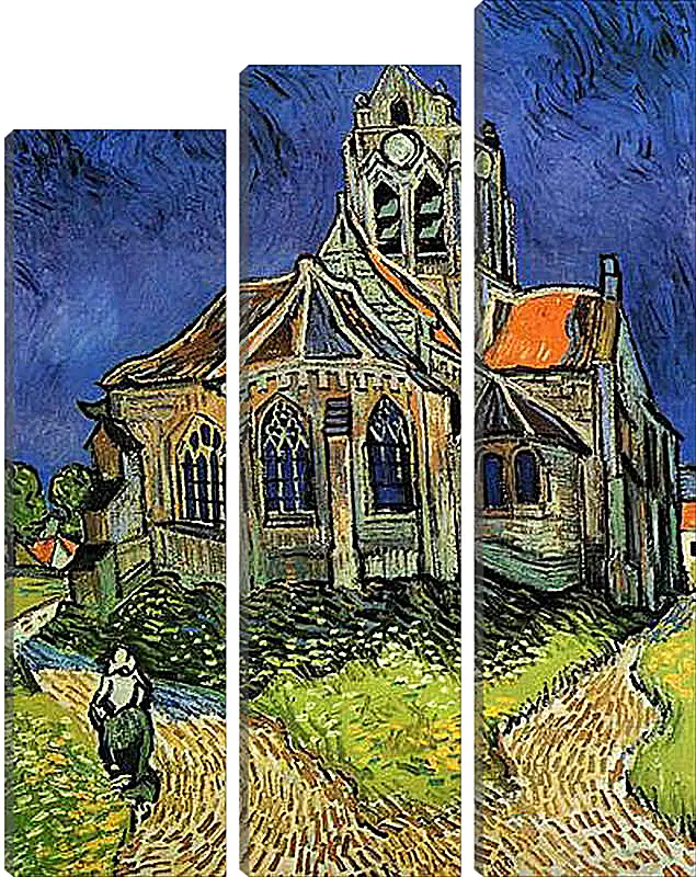 Модульная картина - The Church at Auvers - Церковь в Овере. Винсент Ван Гог