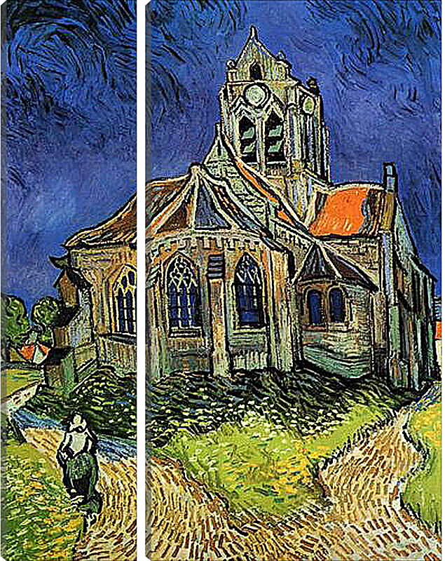 Модульная картина - The Church at Auvers - Церковь в Овере. Винсент Ван Гог