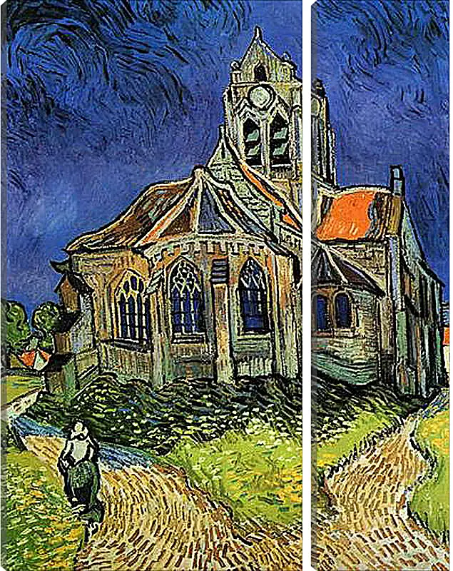 Модульная картина - The Church at Auvers - Церковь в Овере. Винсент Ван Гог