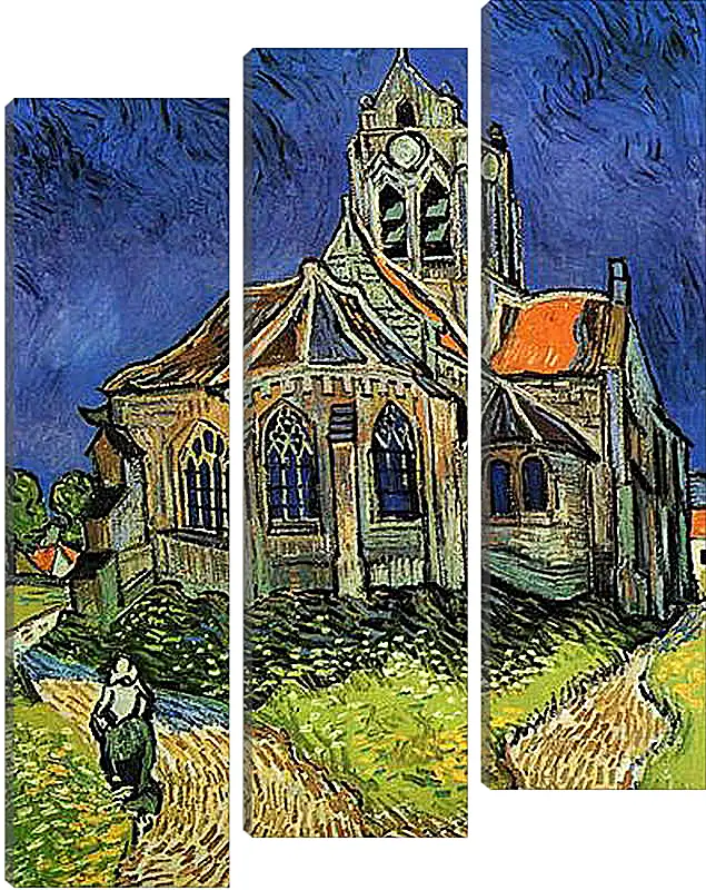 Модульная картина - The Church at Auvers - Церковь в Овере. Винсент Ван Гог