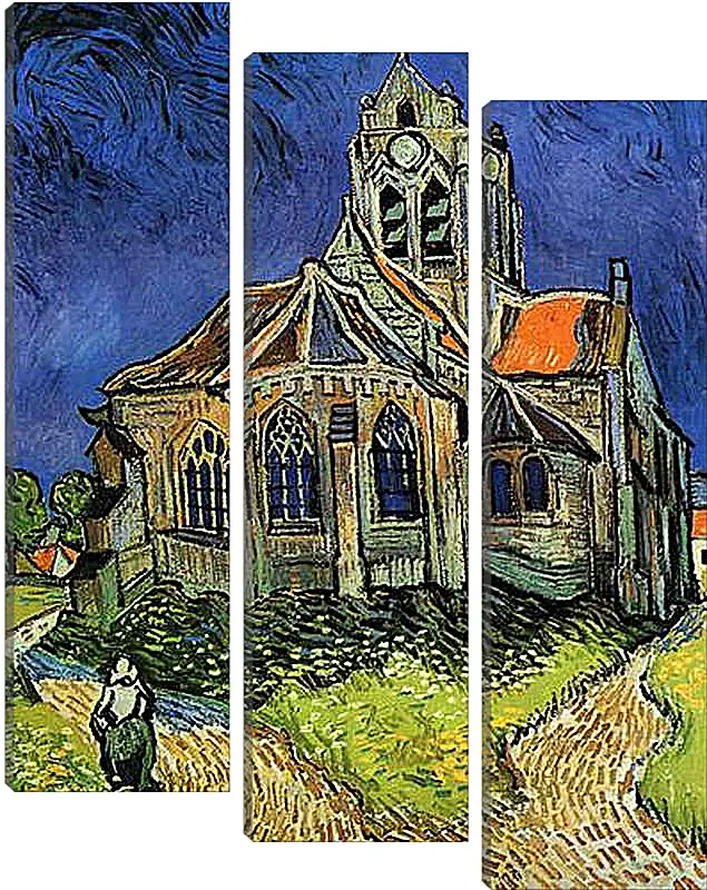 Модульная картина - The Church at Auvers - Церковь в Овере. Винсент Ван Гог