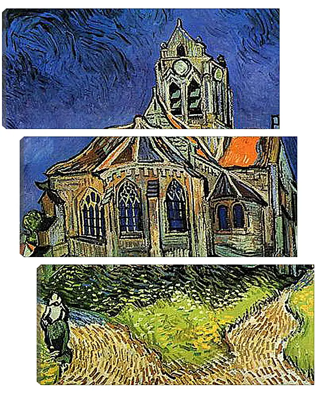 Модульная картина - The Church at Auvers - Церковь в Овере. Винсент Ван Гог