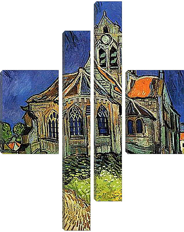 Модульная картина - The Church at Auvers - Церковь в Овере. Винсент Ван Гог