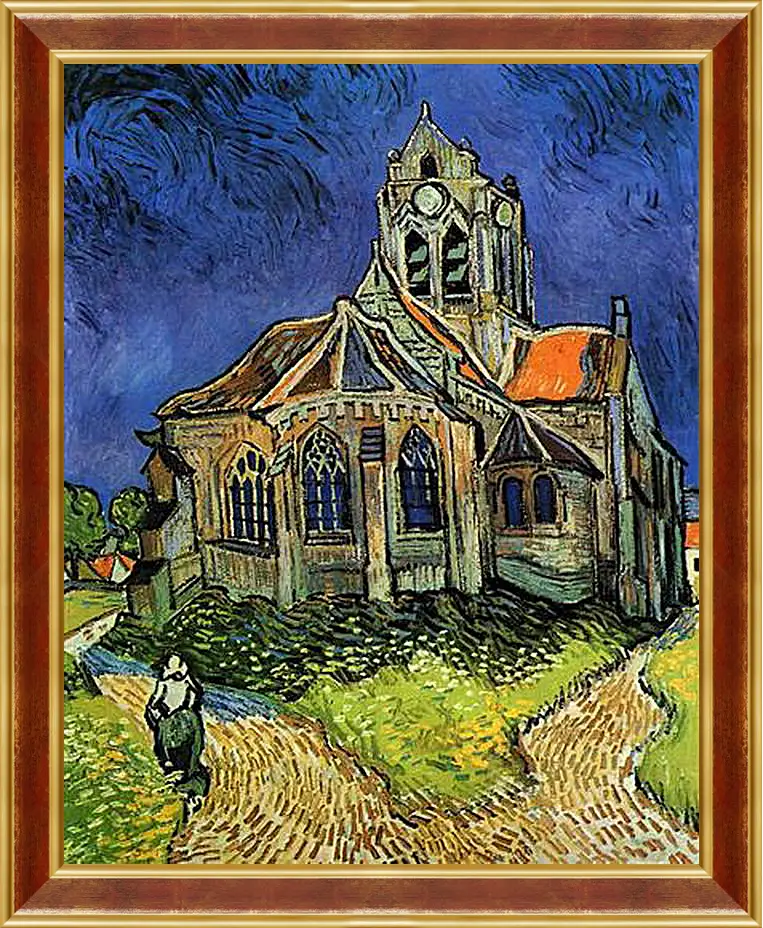 Картина в раме - The Church at Auvers - Церковь в Овере. Винсент Ван Гог