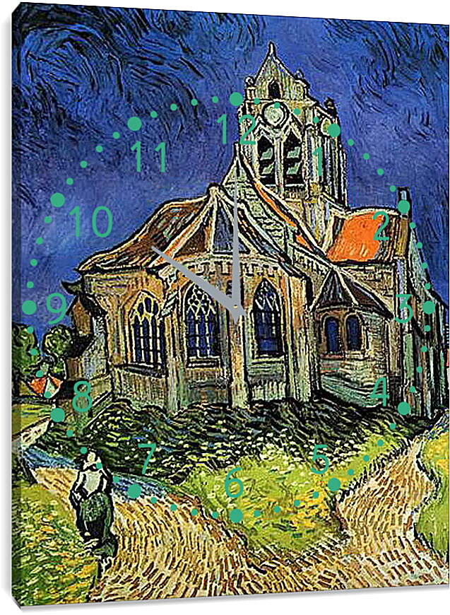 Часы картина - The Church at Auvers - Церковь в Овере. Винсент Ван Гог