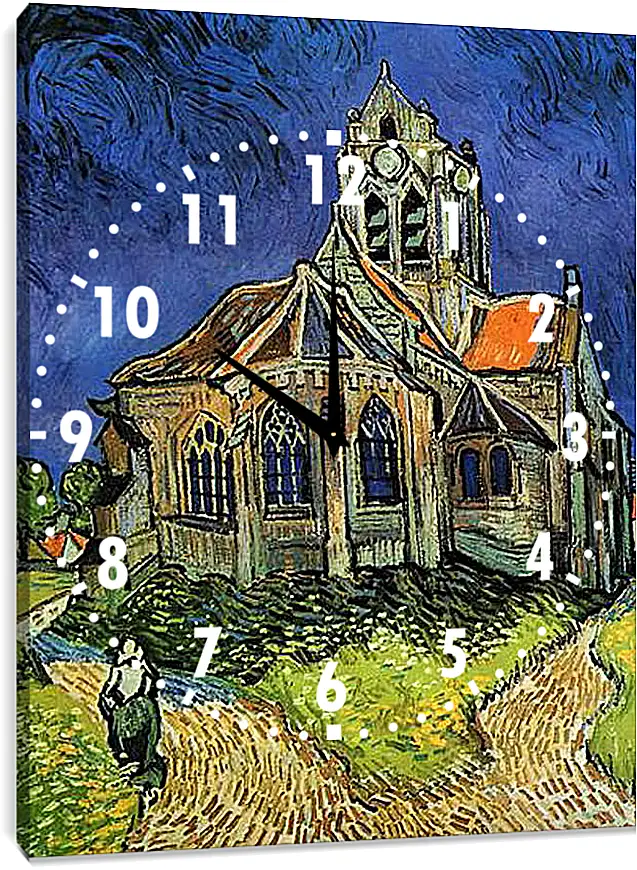 Часы картина - The Church at Auvers - Церковь в Овере. Винсент Ван Гог