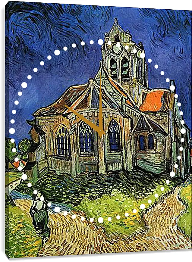 Часы картина - The Church at Auvers - Церковь в Овере. Винсент Ван Гог