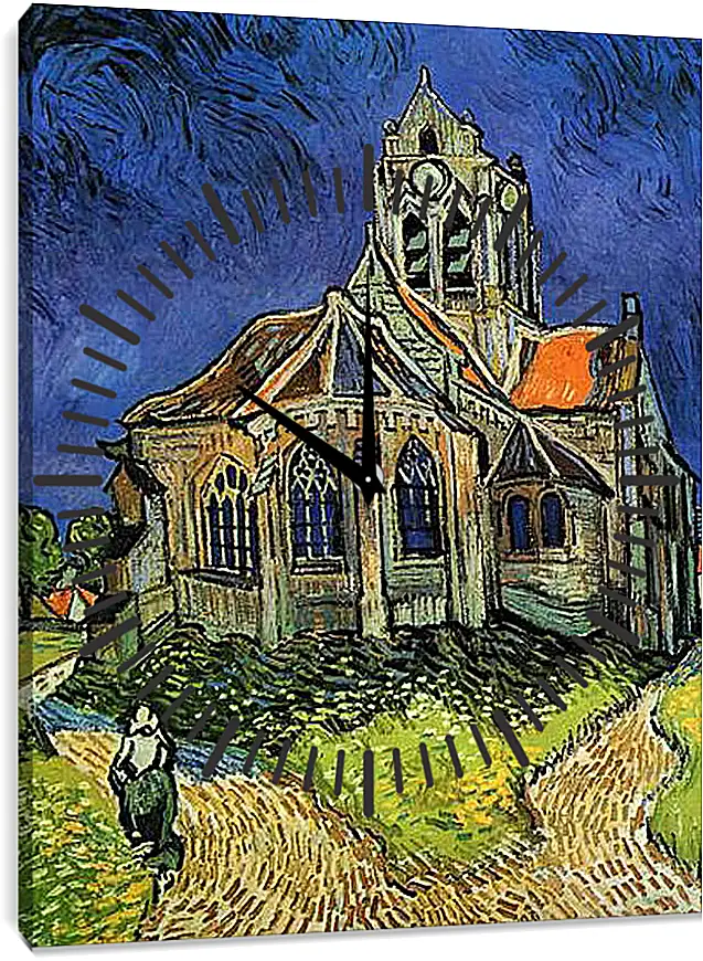 Часы картина - The Church at Auvers - Церковь в Овере. Винсент Ван Гог