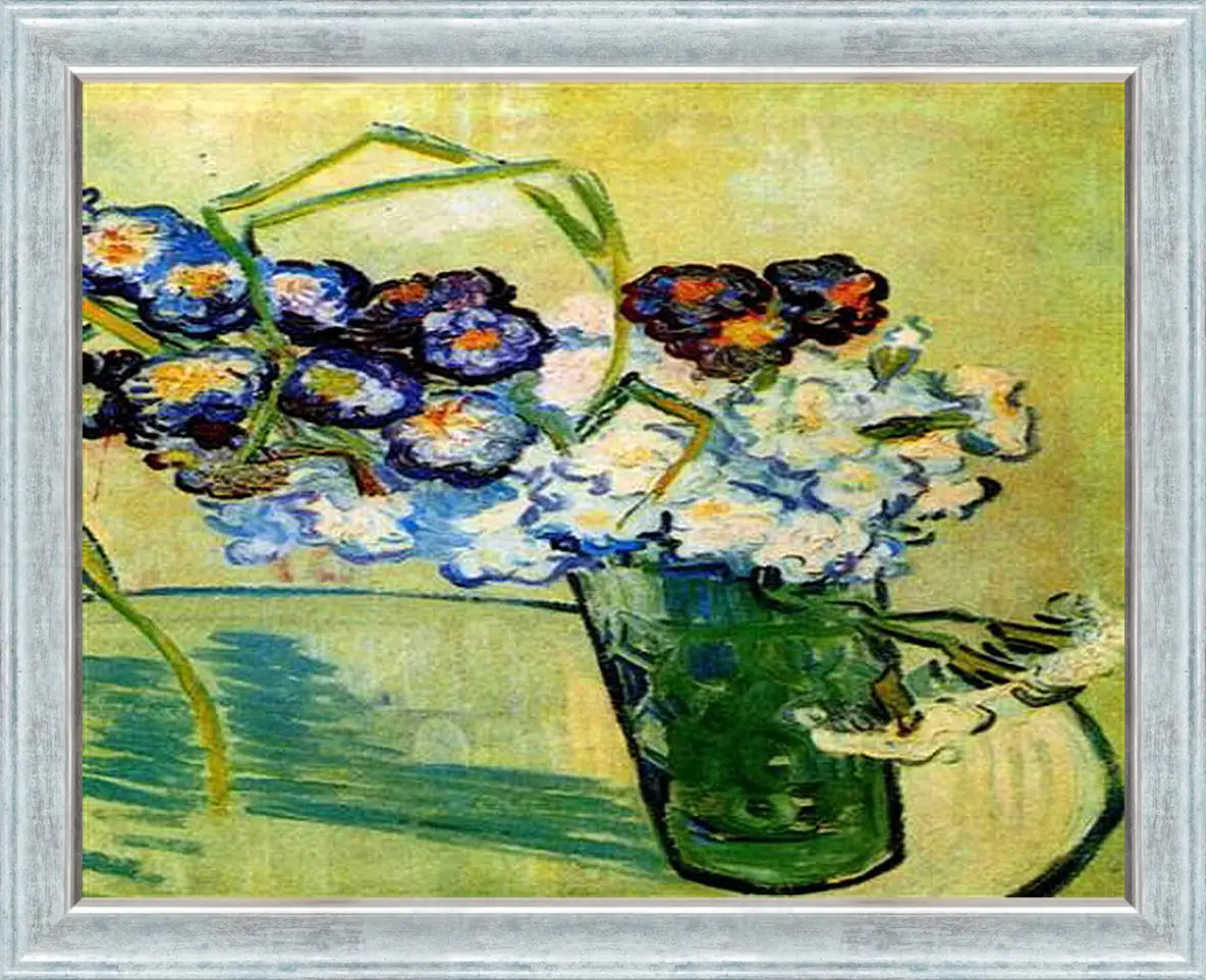 Картина в раме - Still Life Glass with Carnations. Винсент Ван Гог