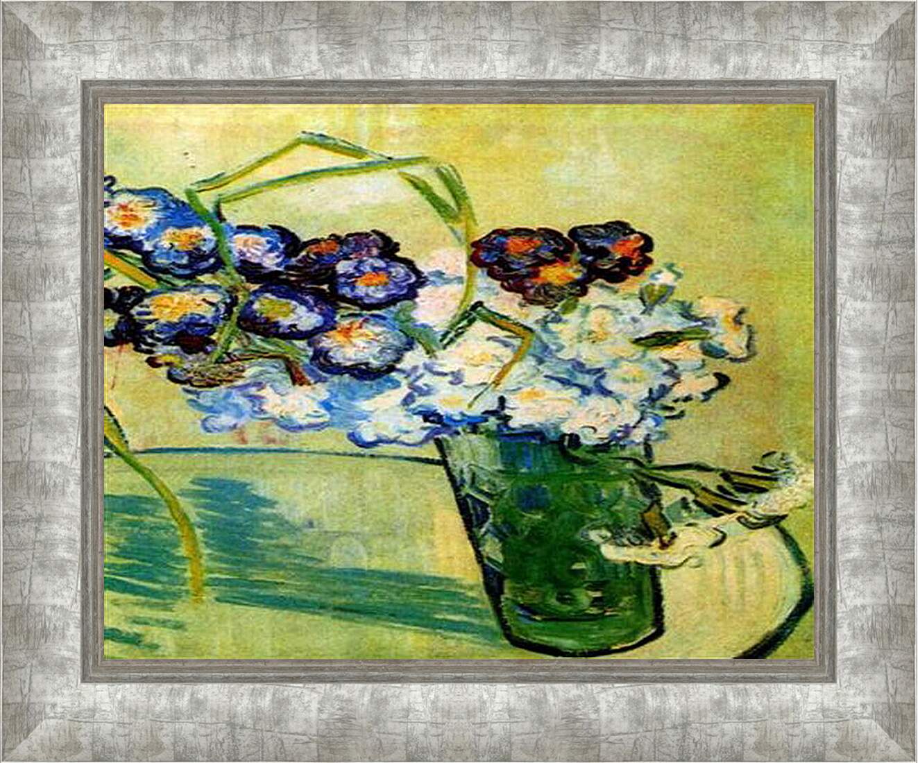 Картина в раме - Still Life Glass with Carnations. Винсент Ван Гог