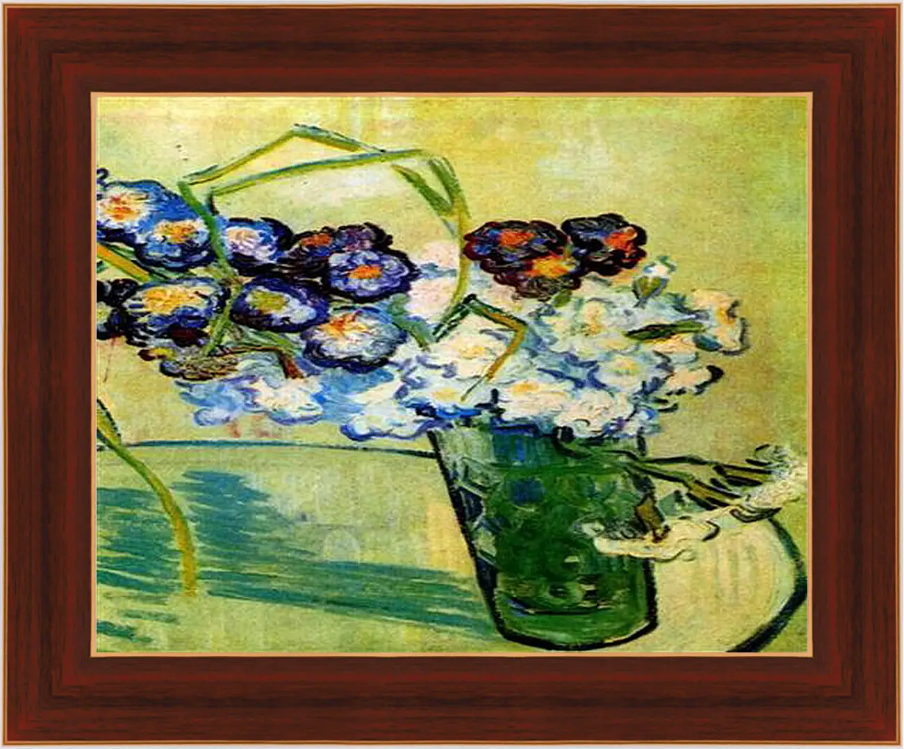 Картина в раме - Still Life Glass with Carnations. Винсент Ван Гог