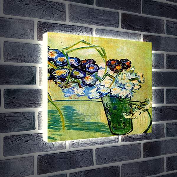 Лайтбокс световая панель - Still Life Glass with Carnations. Винсент Ван Гог