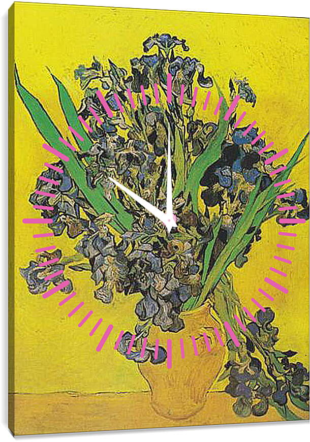Часы картина - Irises - Ирисы. Винсент Ван Гог