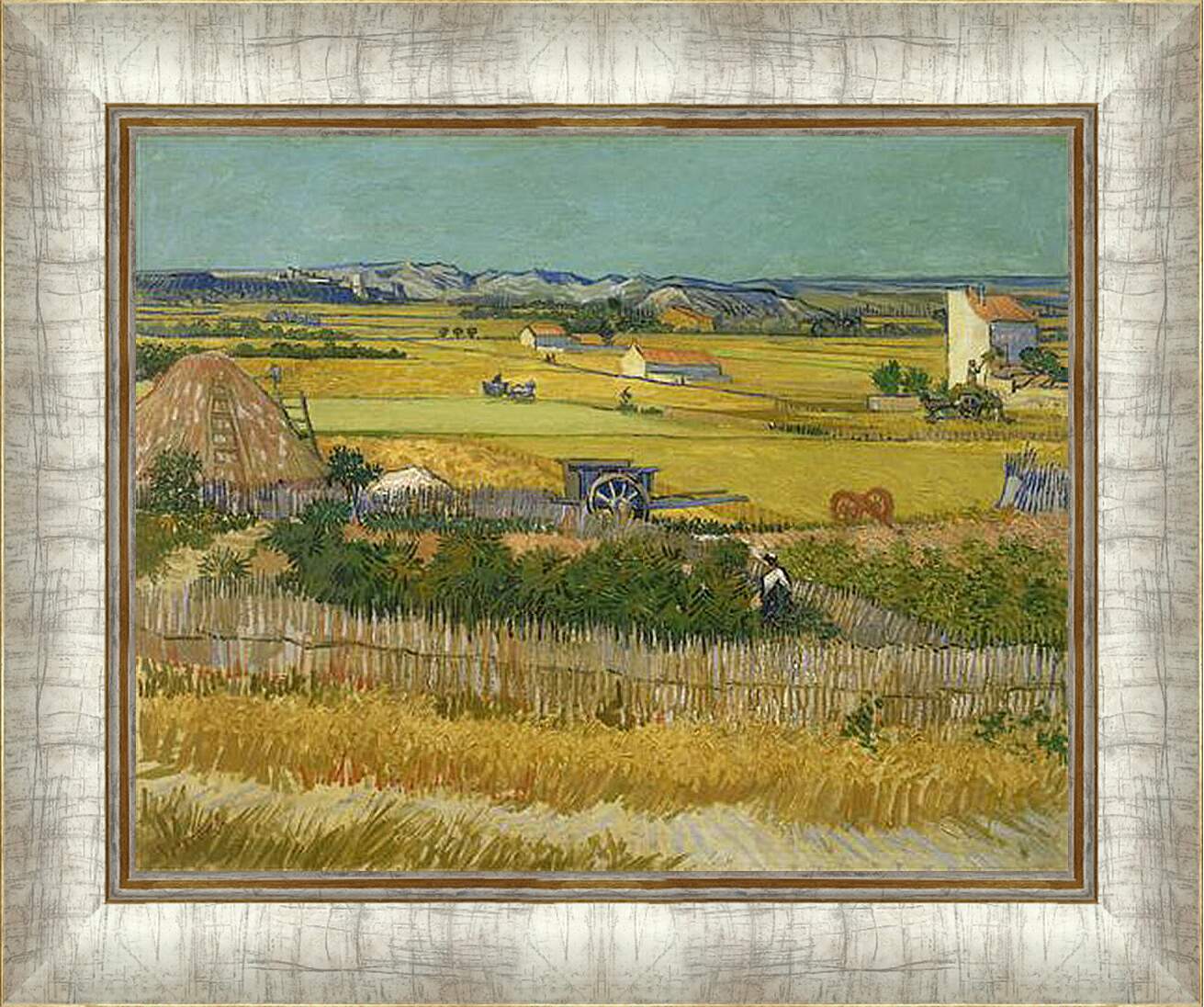 Картина в раме - De oogst. Винсент Ван Гог