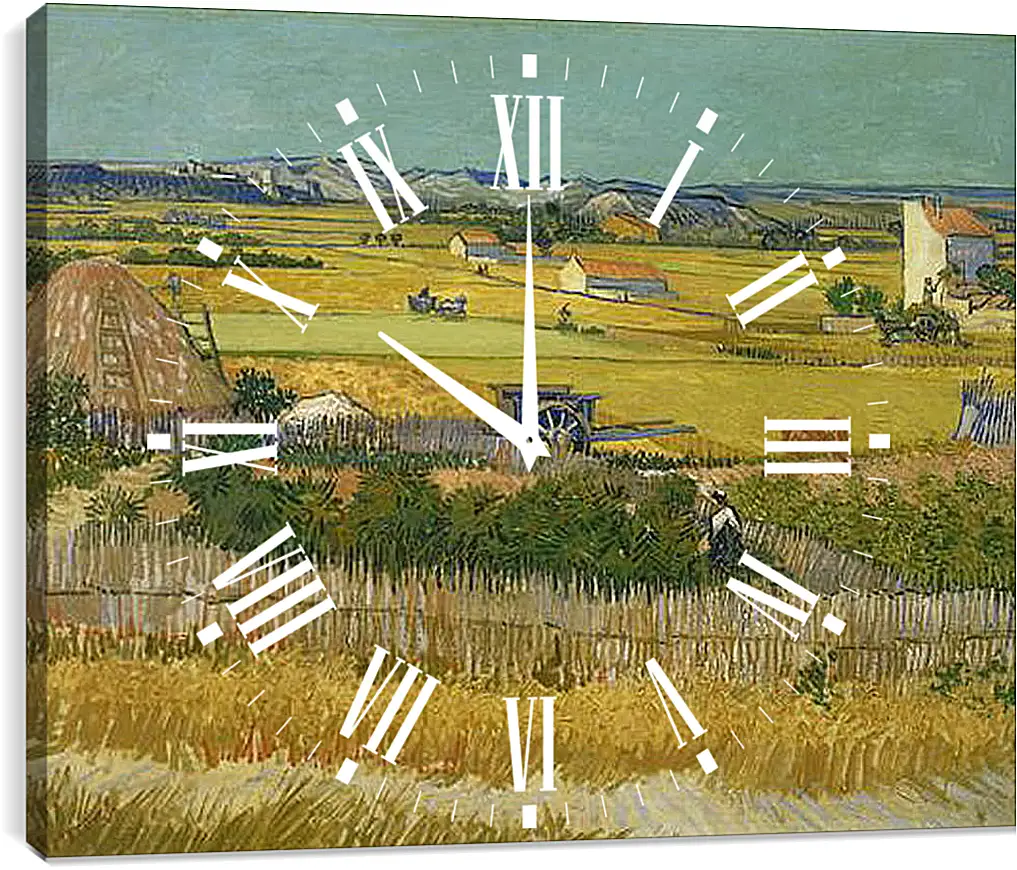 Часы картина - De oogst. Винсент Ван Гог