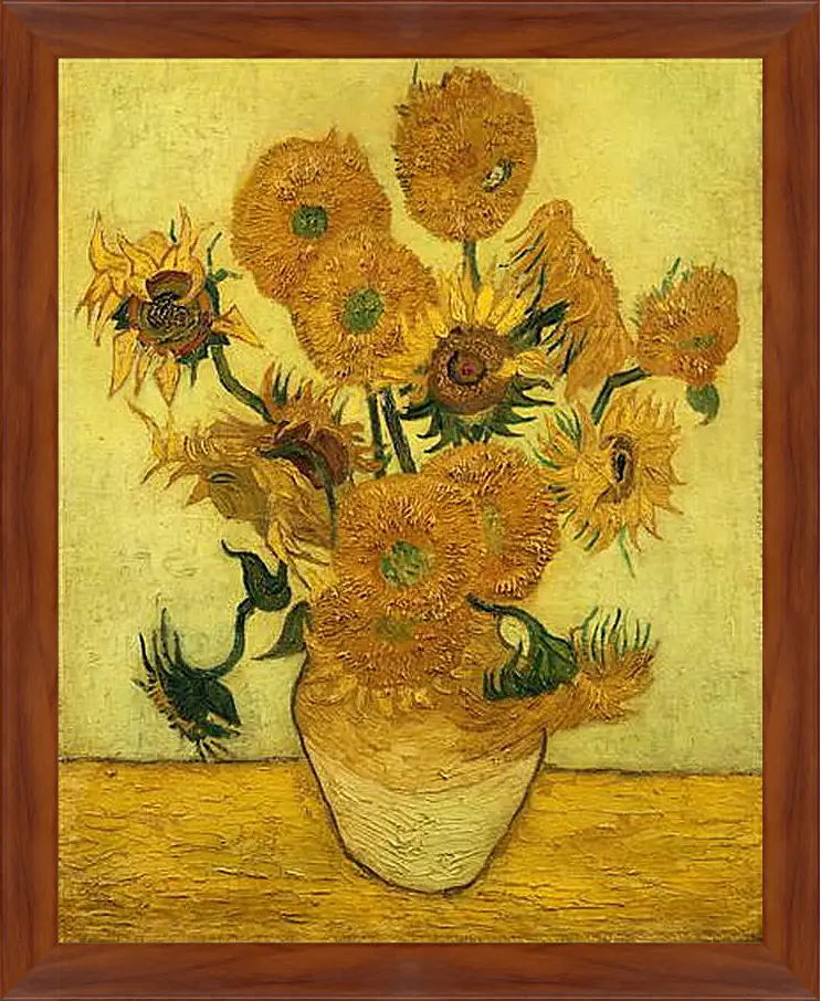 Картина в раме - Sunflowers - Подсолнухи. Винсент Ван Гог