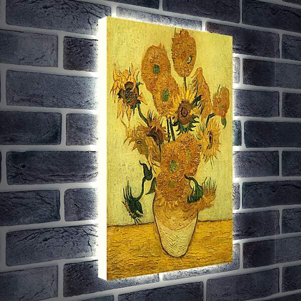 Лайтбокс световая панель - Sunflowers - Подсолнухи. Винсент Ван Гог