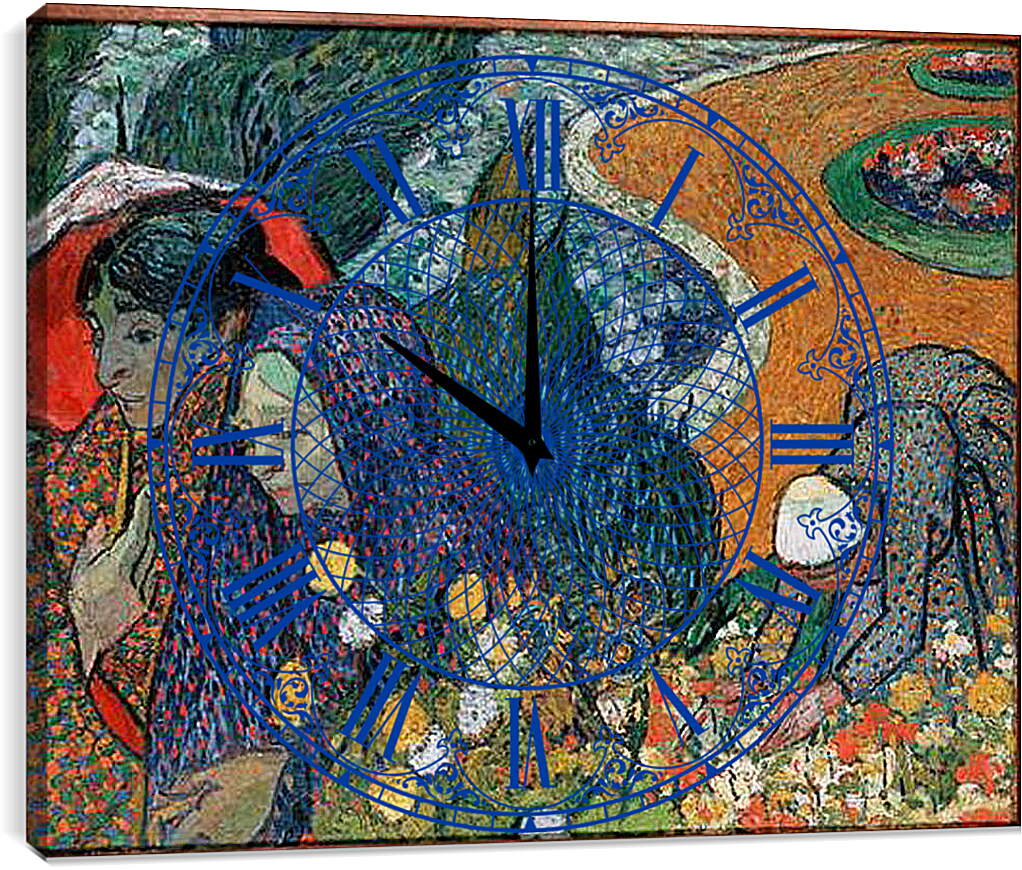 Часы картина - Spaziergang in Arles. Винсент Ван Гог