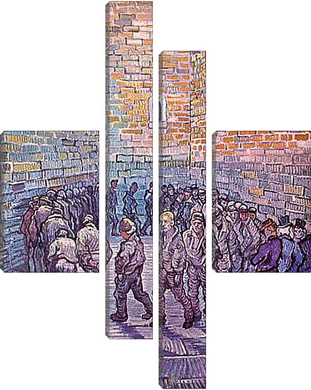 Модульная картина - Die Runde der Gefangenen. Винсент Ван Гог