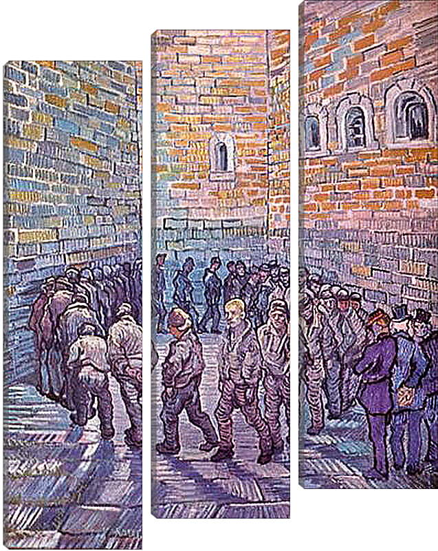 Модульная картина - Die Runde der Gefangenen. Винсент Ван Гог