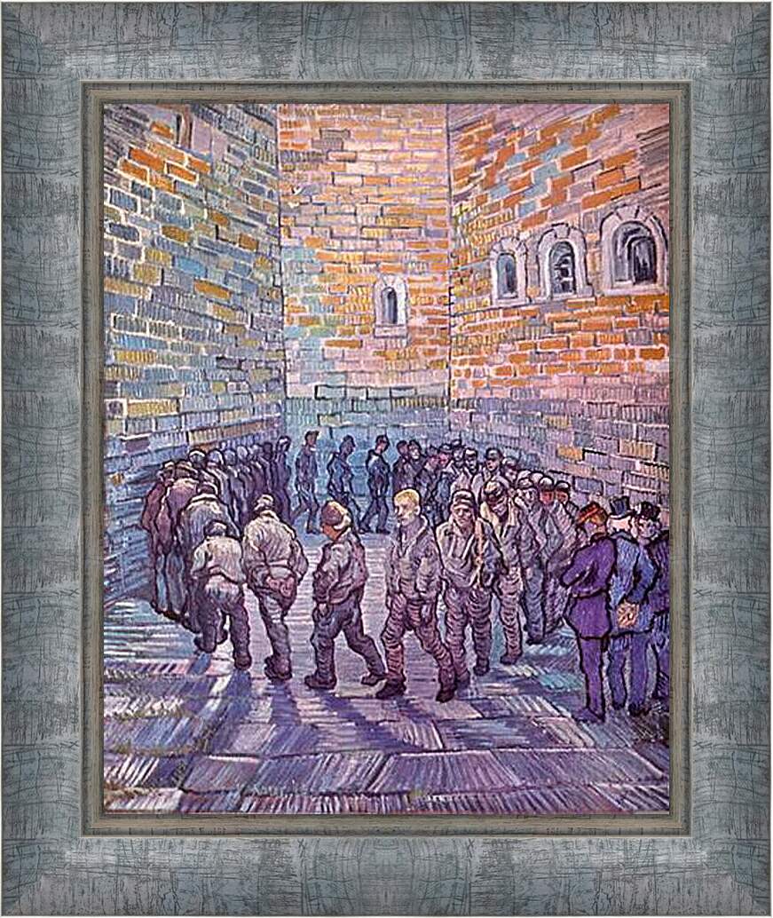 Картина в раме - Die Runde der Gefangenen. Винсент Ван Гог
