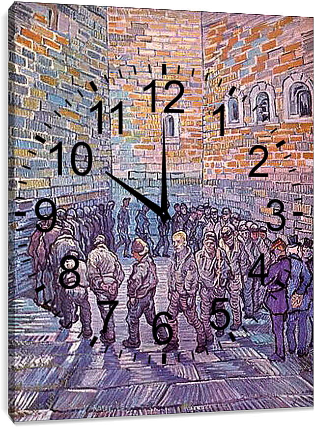 Часы картина - Die Runde der Gefangenen. Винсент Ван Гог
