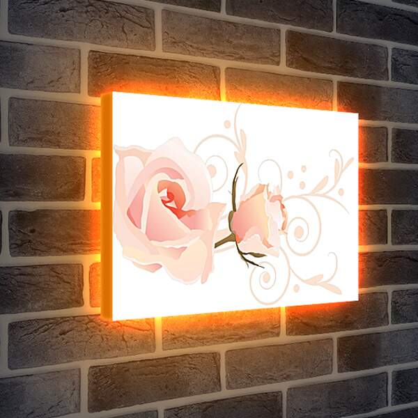 Лайтбокс световая панель - Розы