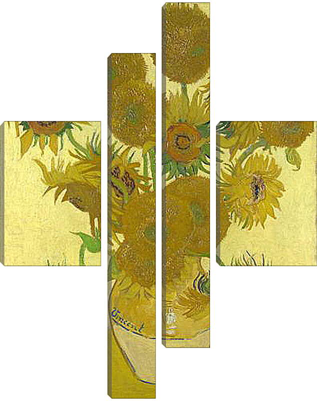 Модульная картина - Sunflowers. Винсент Ван Гог