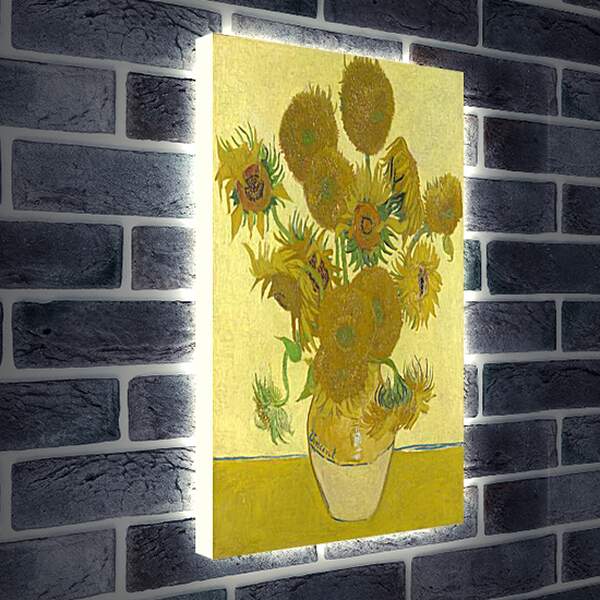 Лайтбокс световая панель - Sunflowers. Винсент Ван Гог