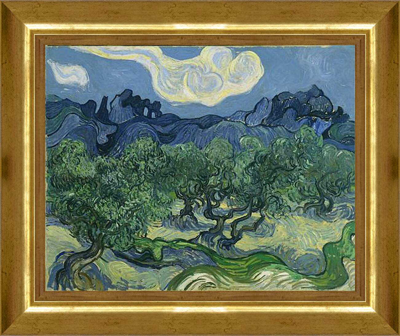 Картина в раме - The Olive Trees. Винсент Ван Гог