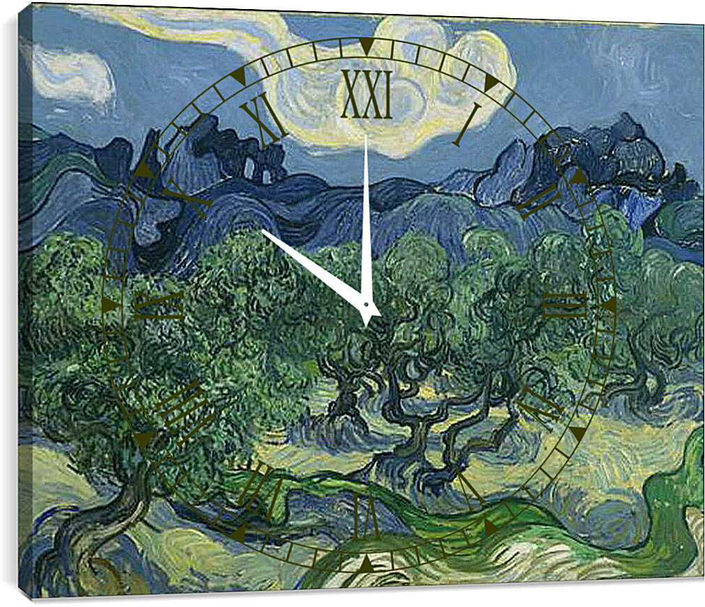 Часы картина - The Olive Trees. Винсент Ван Гог
