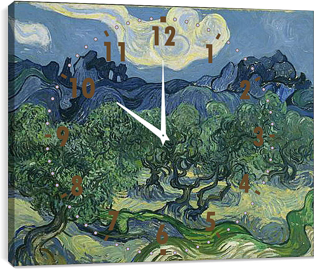Часы картина - The Olive Trees. Винсент Ван Гог
