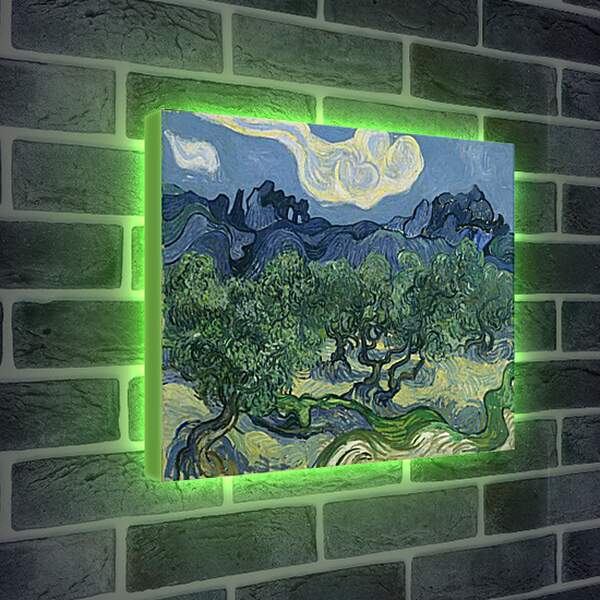 Лайтбокс световая панель - The Olive Trees. Винсент Ван Гог

