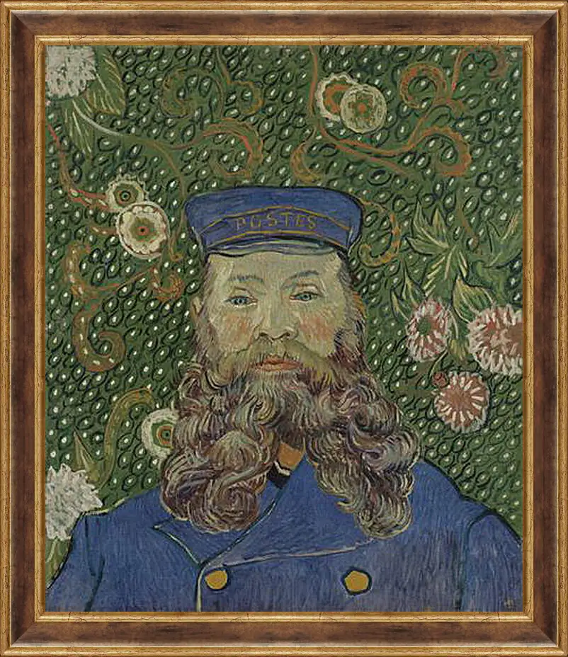 Картина в раме - Portrait of the Postman Joseph Roulin. Винсент Ван Гог