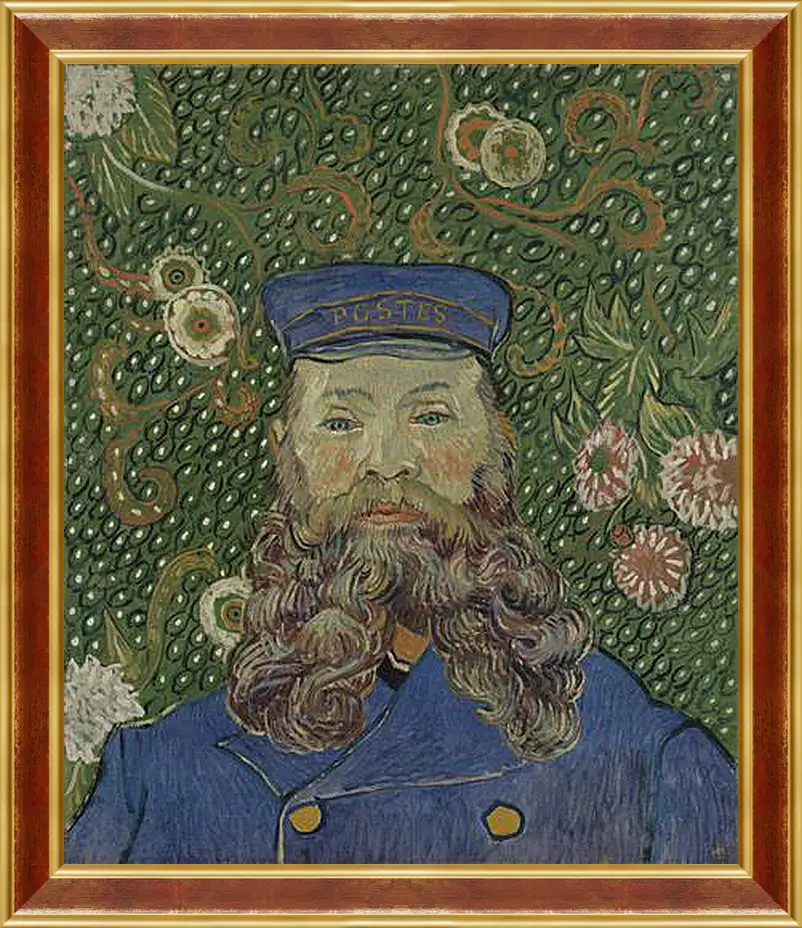 Картина в раме - Portrait of the Postman Joseph Roulin. Винсент Ван Гог