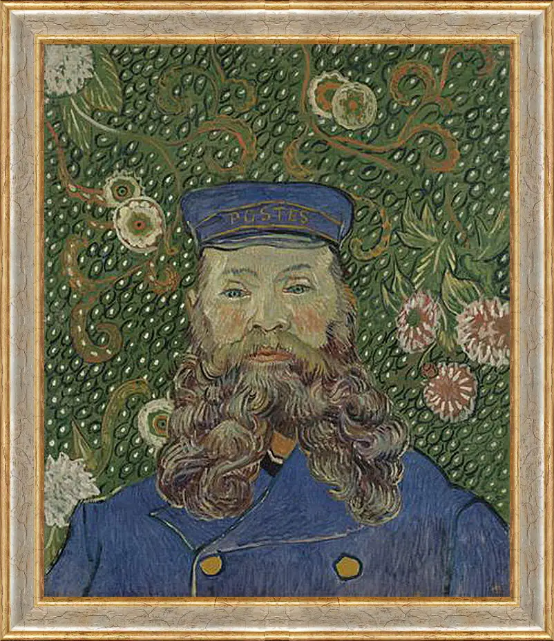 Картина в раме - Portrait of the Postman Joseph Roulin. Винсент Ван Гог
