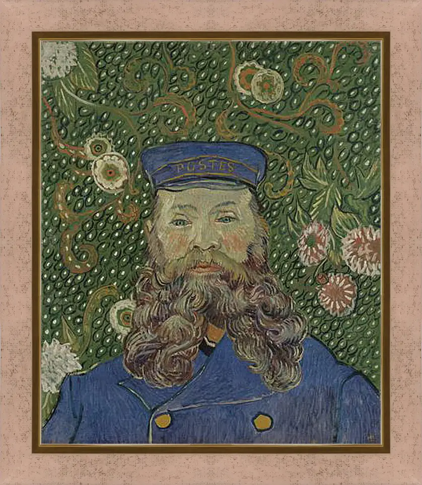 Картина в раме - Portrait of the Postman Joseph Roulin. Винсент Ван Гог
