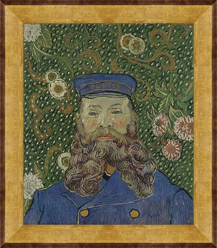 Картина в раме - Portrait of the Postman Joseph Roulin. Винсент Ван Гог