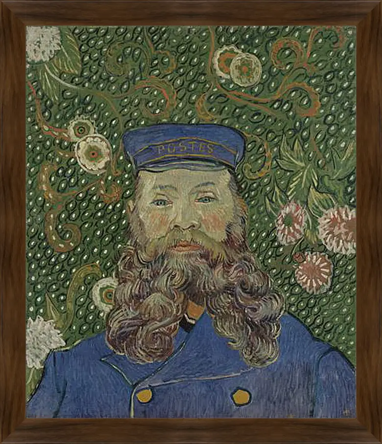 Картина в раме - Portrait of the Postman Joseph Roulin. Винсент Ван Гог