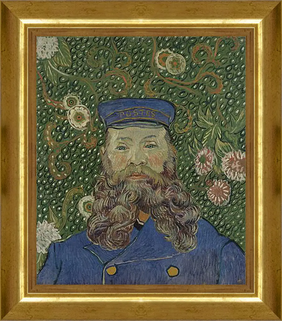 Картина в раме - Portrait of the Postman Joseph Roulin. Винсент Ван Гог
