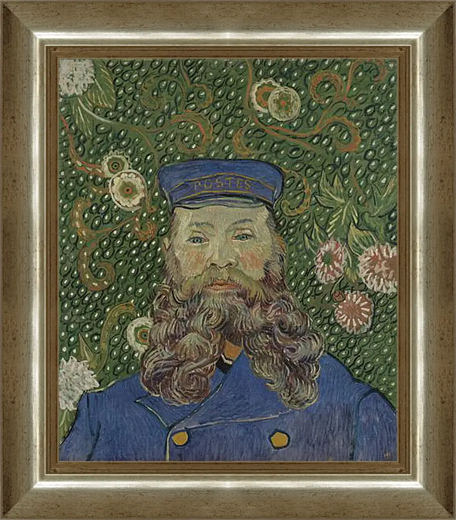 Картина в раме - Portrait of the Postman Joseph Roulin. Винсент Ван Гог