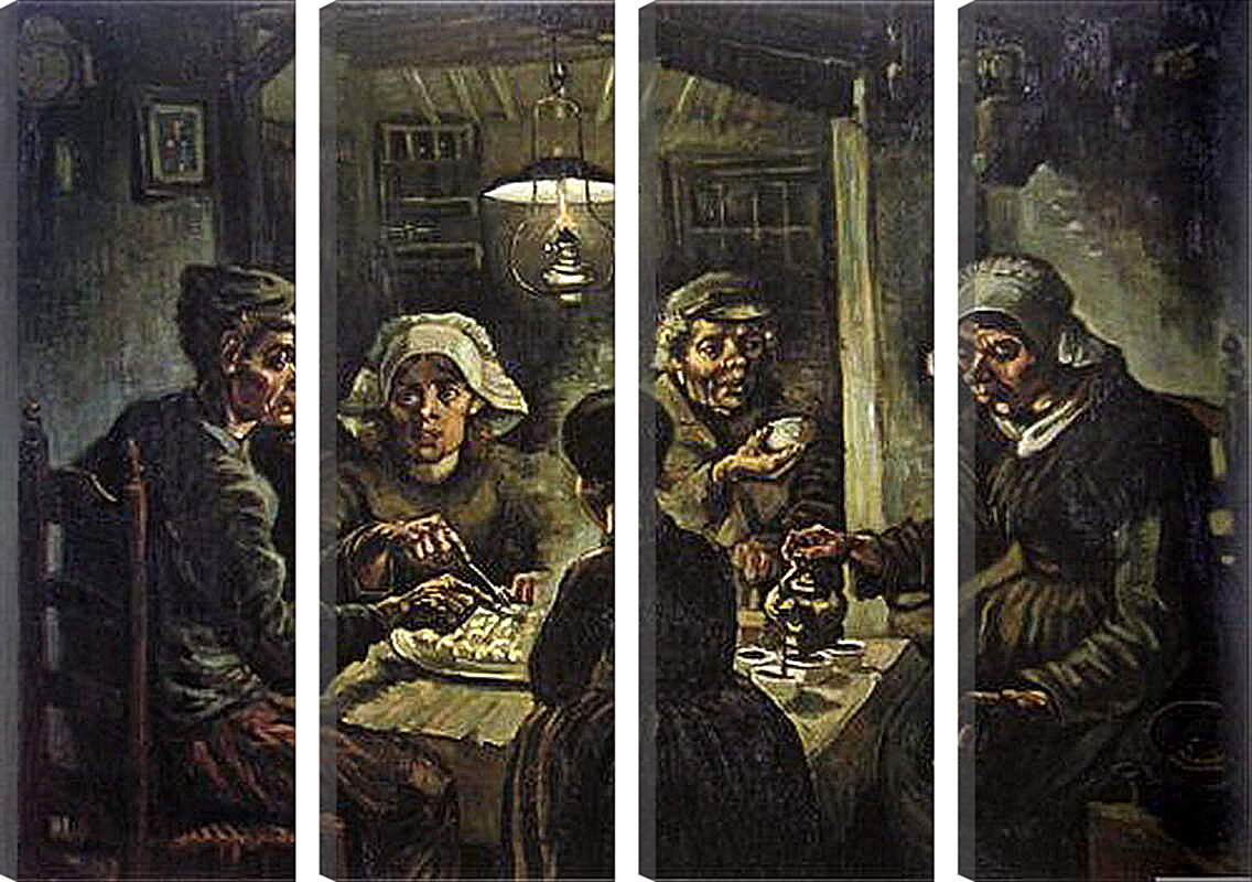 Модульная картина - Die Kartoffelesser. Винсент Ван Гог
