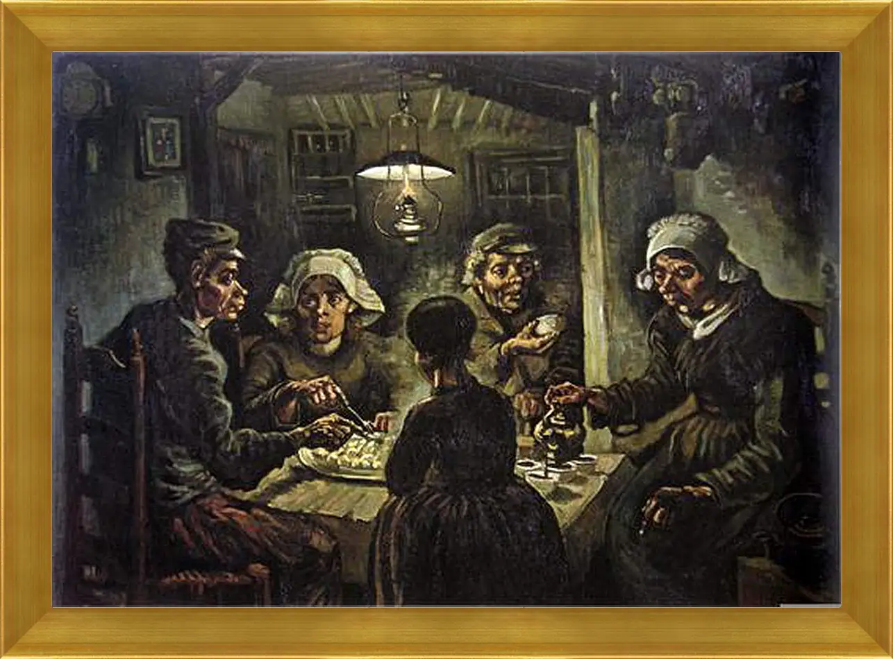 Картина в раме - Die Kartoffelesser. Винсент Ван Гог