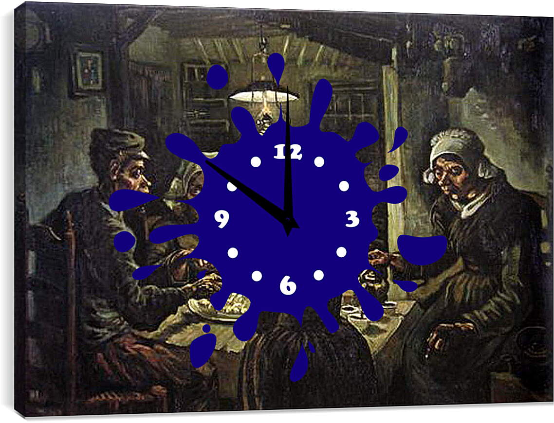 Часы картина - Die Kartoffelesser. Винсент Ван Гог