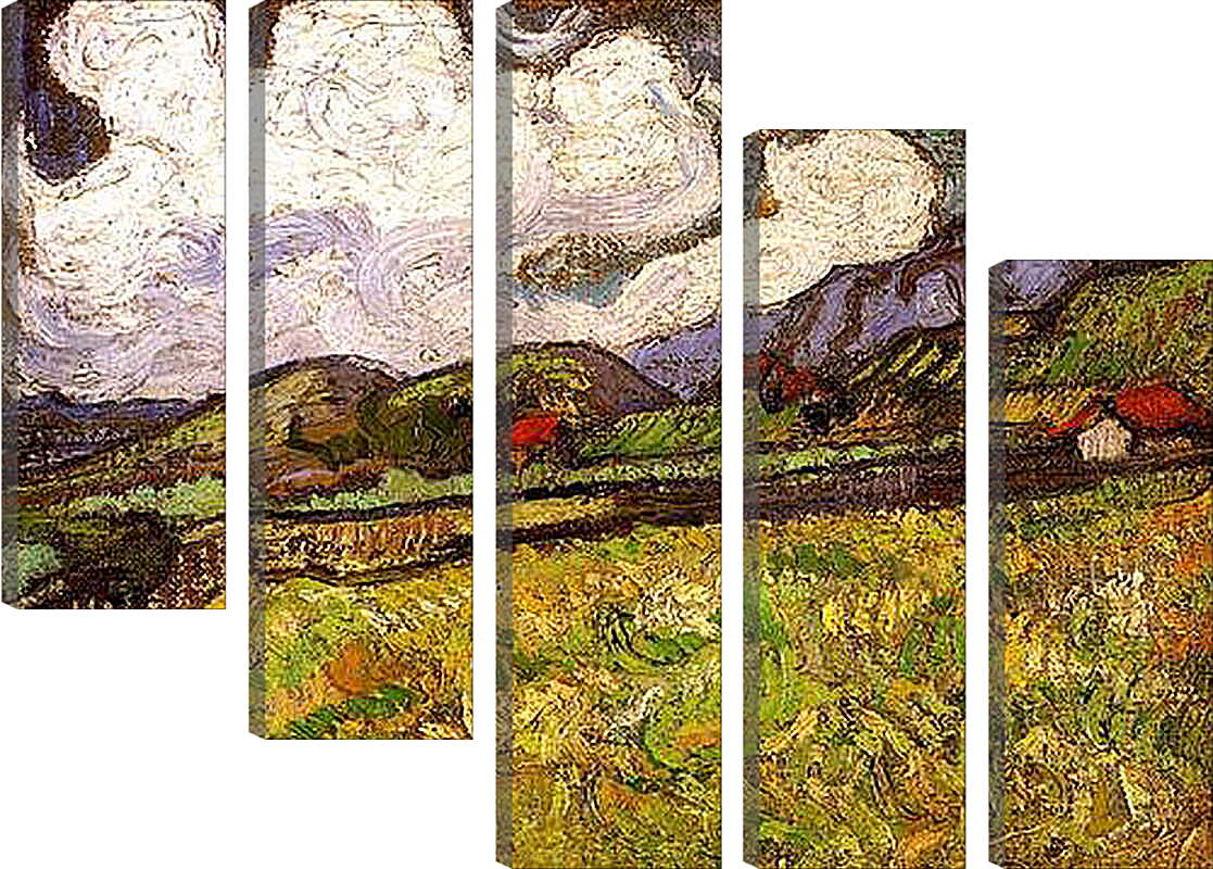 Модульная картина - Wheat Field Behind Saint-Paul Hospital. Винсент Ван Гог
