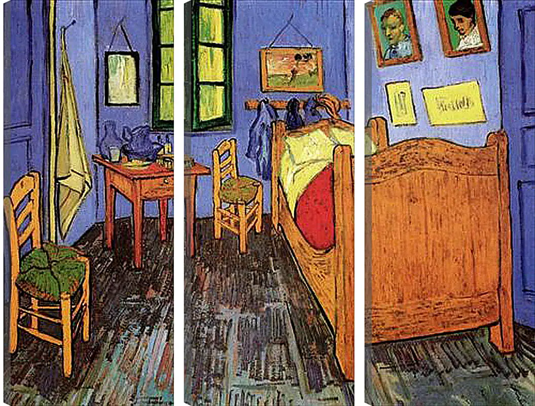 Модульная картина - Vincent s Bedroom in Arles. Винсент Ван Гог