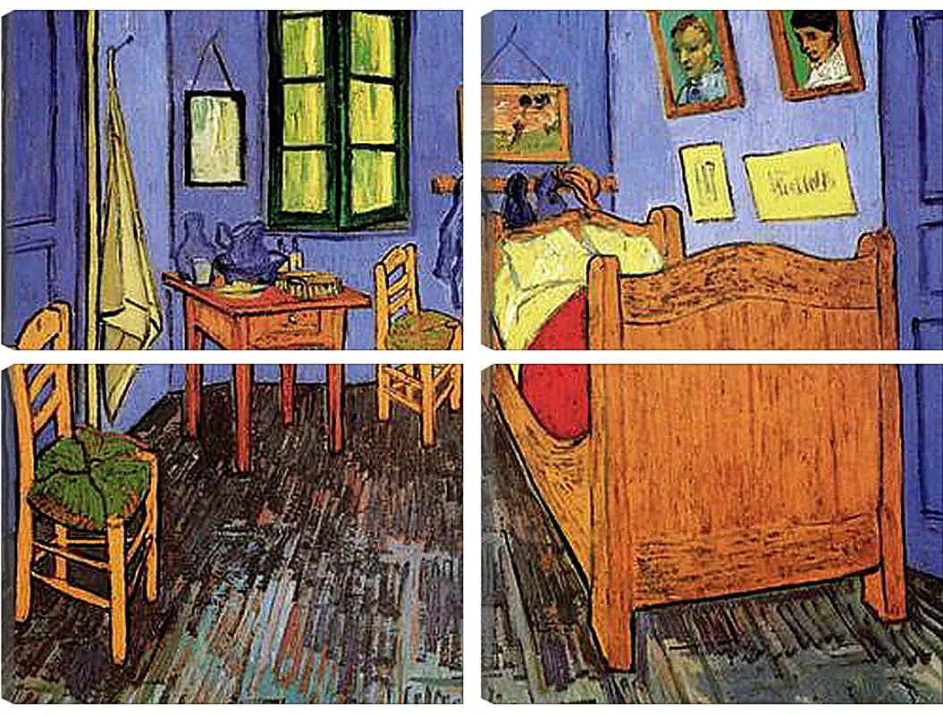 Модульная картина - Vincent s Bedroom in Arles. Винсент Ван Гог