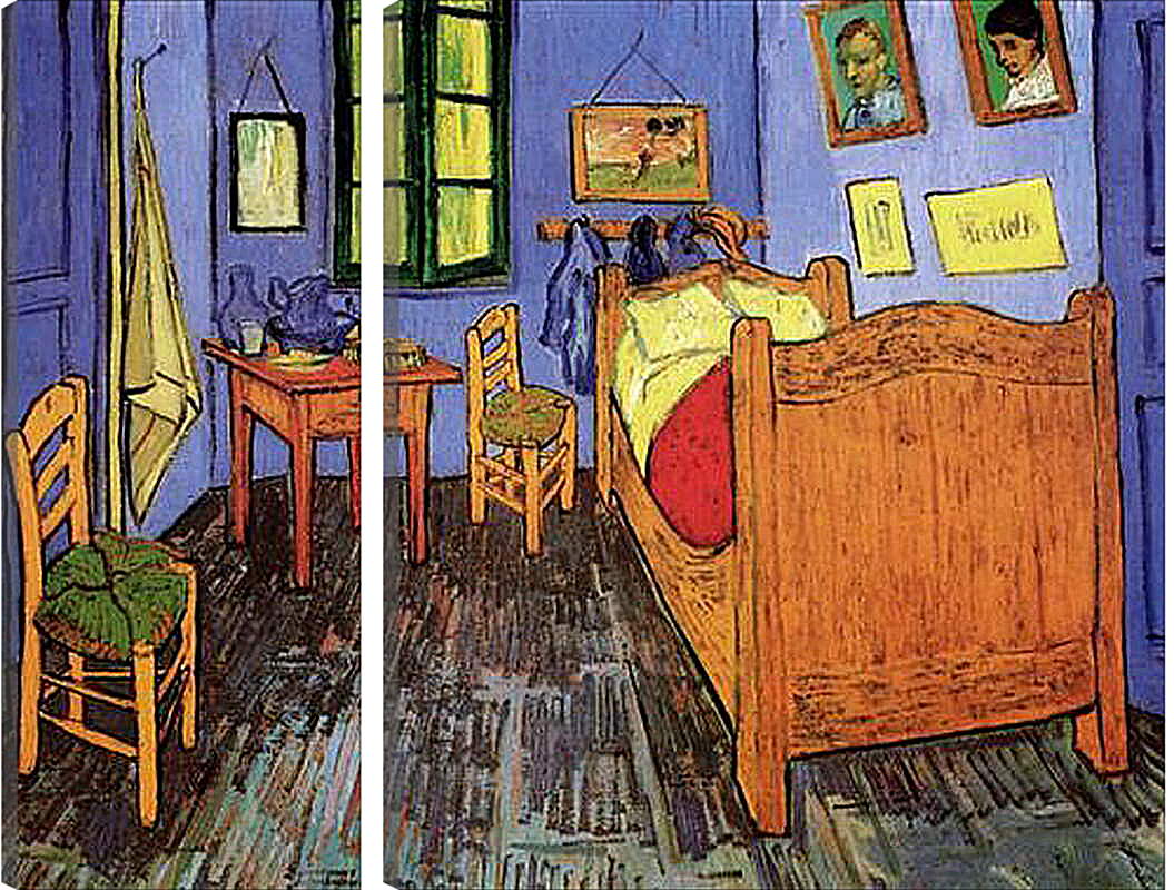 Модульная картина - Vincent s Bedroom in Arles. Винсент Ван Гог
